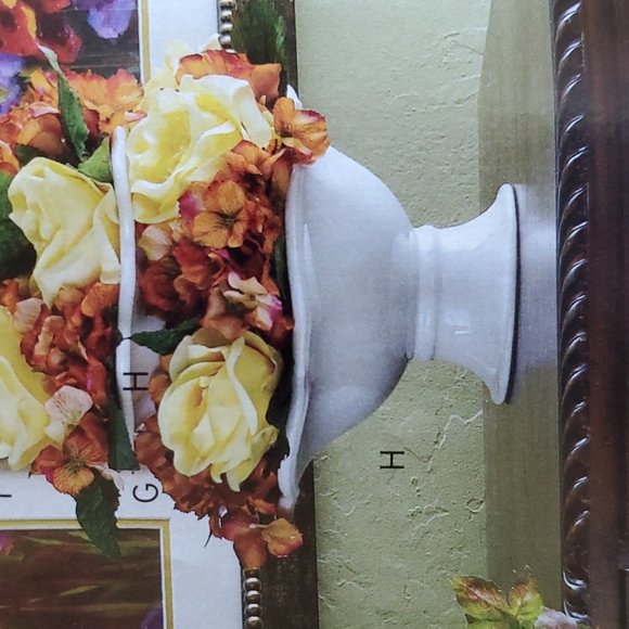 Home Interiors Hampton small Compote 9" x 5"  pedestal New microwave, oven safe - Picture 1 of 10